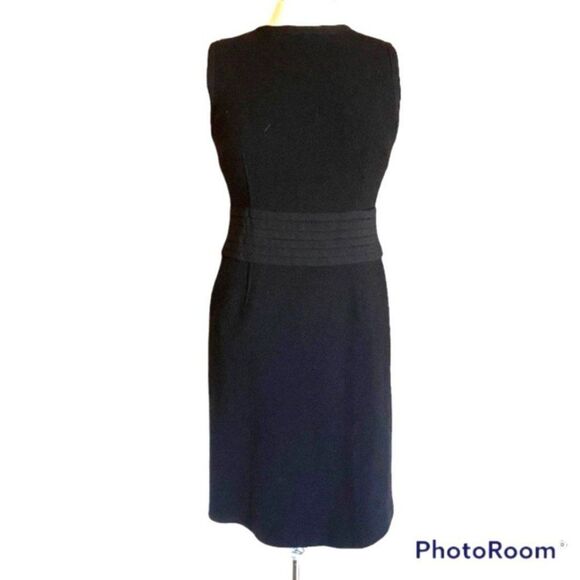 Les Copains Wool Crepe Lined Sheath Shift Dress L or 12 - Picture 3 of 10